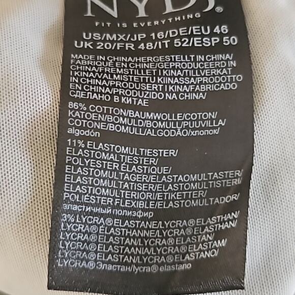 NYDJ Curves 360 Slim Straight Crop Jeans - Size 16, Light Wash (NWT) Style - Picture 6 of 11